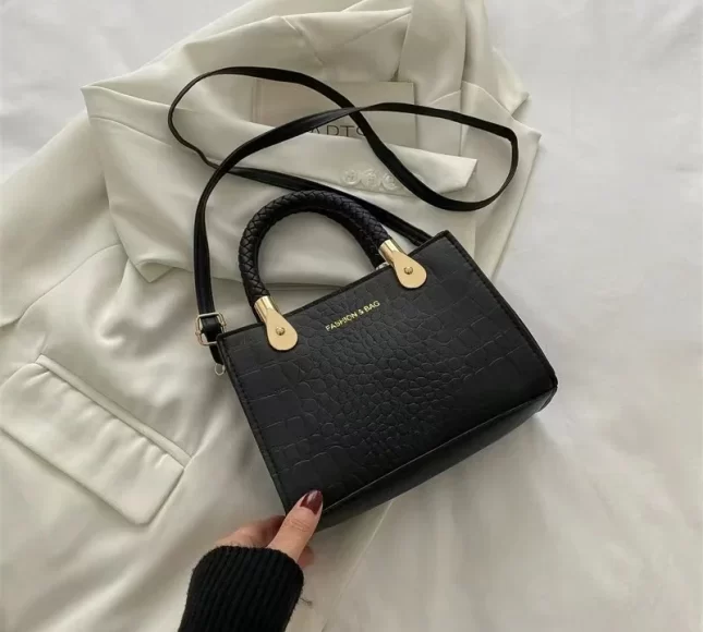 handbag Trend fashion texture bag Female 2024 Korean version of foreign style new candy color stone woven handbag crossbody b